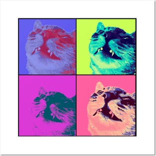 Pop Art Tabby Cat Posters and Art
